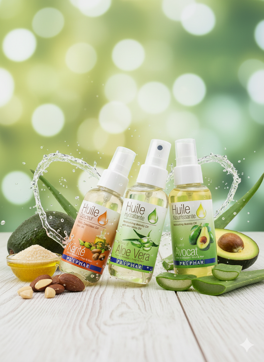 🌟 Gamme Huiles de Beauté Préphar – Nutrition & Éclat (100ml)